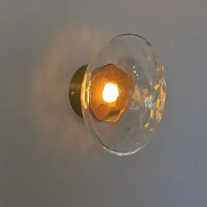 Afralia™ LED Glass Wall Sconce for Living Room Background Lighting