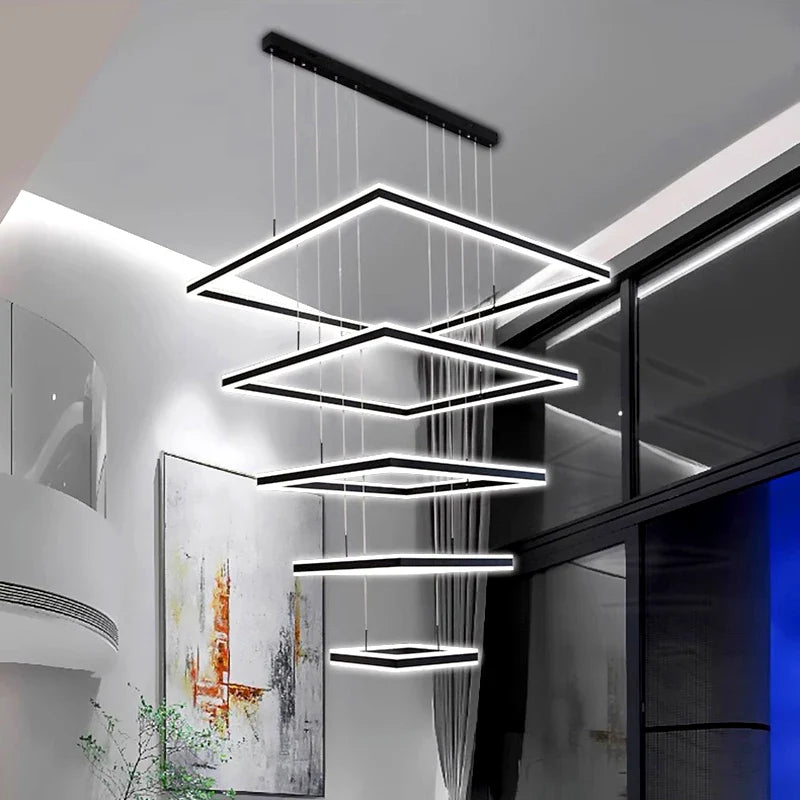 Afralia™ Modern Pendant Chandeliers LED Ceiling Lights for Dining & Living Room