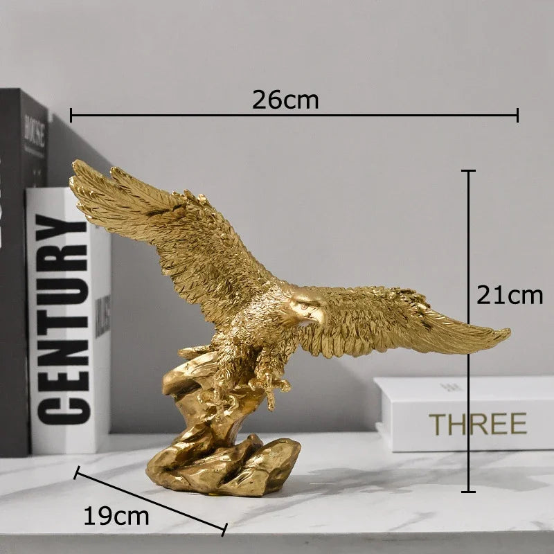 Afralia™ Flying Eagle Resin Desk Decoration - Creative Sculpture for Room Aesthetic