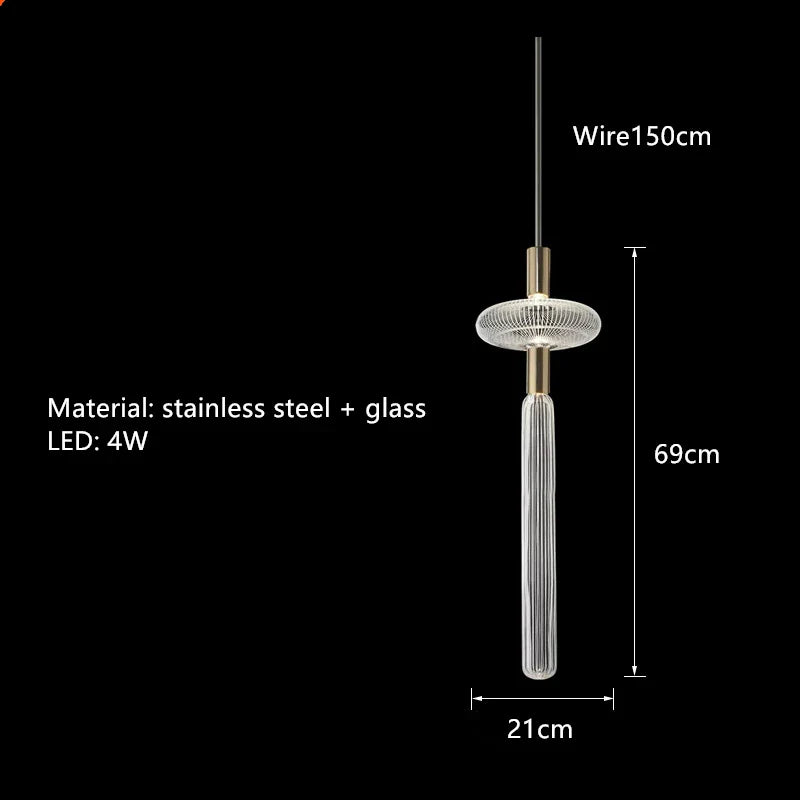 Afralia™ Glass Tubes Chandelier LED Pendant Lamp for Modern Luxury Lighting