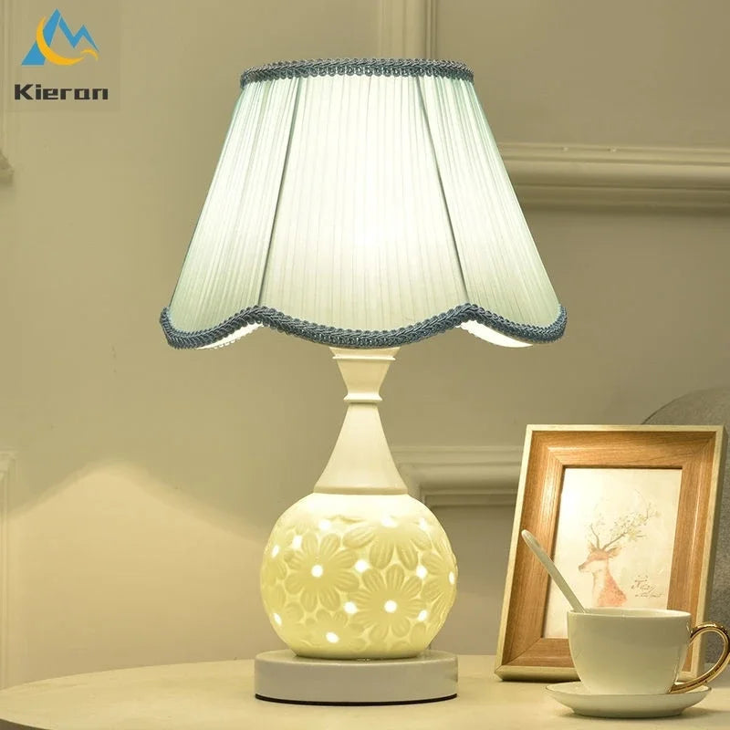 Afralia™ Ceramic LED Desk Lamp Bedroom Study Living Room Decor Art Floor Lamp