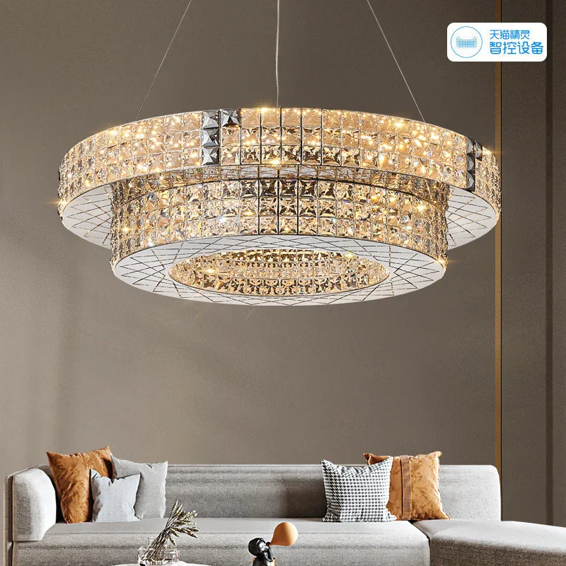 Afralia™ Crystal Chandelier Light for Luxury Living Room, Post-Modern High-End Italian Design