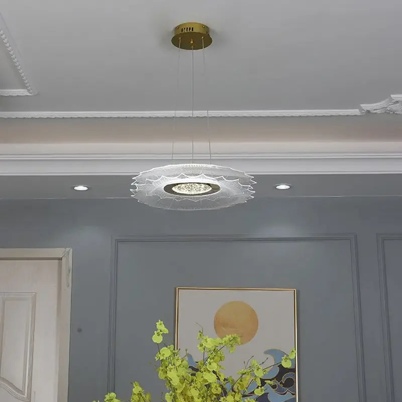 Afralia™ Modern Lotus Flower LED Pendant Lights for Creative Living Room Decor