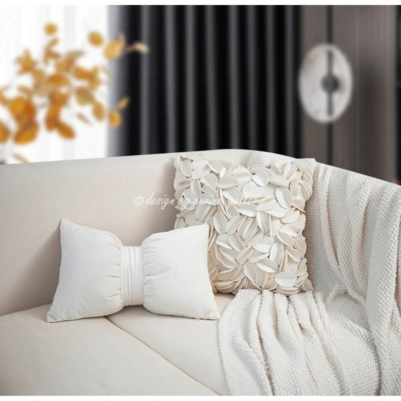Afralia™ Romantic Flower Petals Splice Pillowcase 45x45cm - Handmade Art Cushion Cover