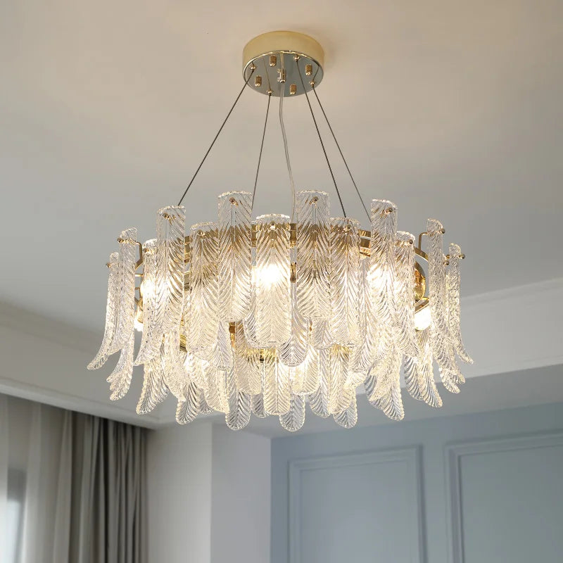 Afralia™ Crystal LED Ceiling Lamp for Modern Living Room with Warm Light and Eye Protection