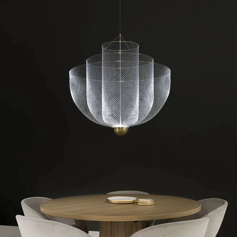 Afralia™ Metal Grid LED Chandelier: Luxury Iron Geometric Pendant by Moooi - Designer Loft Lighting