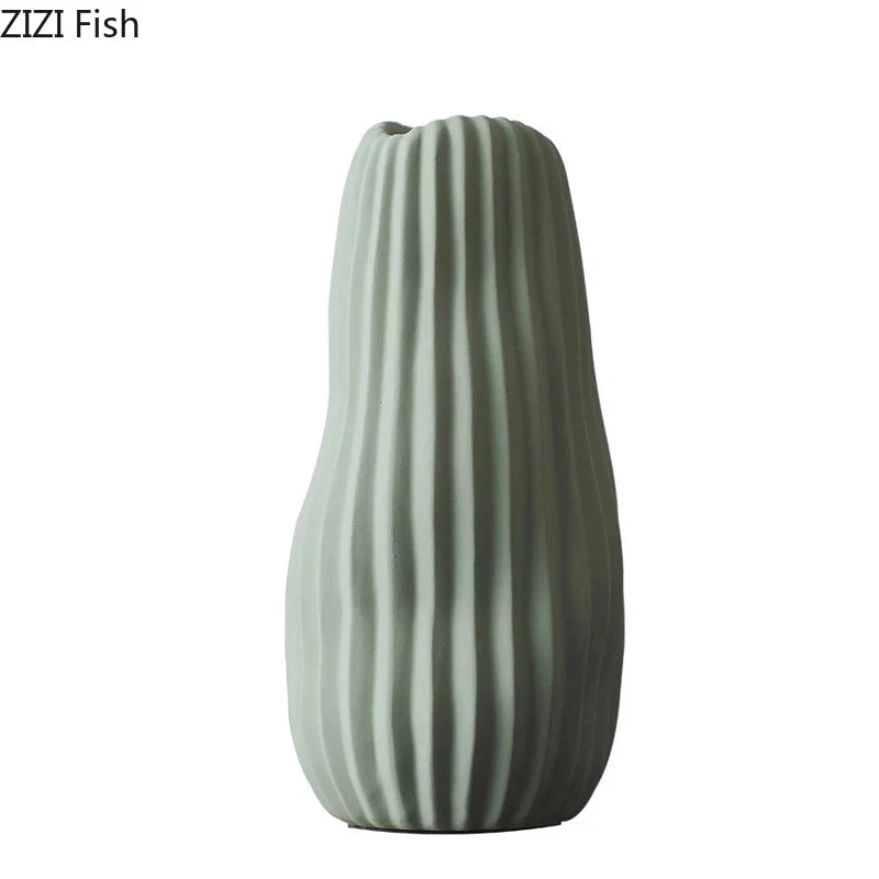 Afralia™ Irregular Ceramic Vase for Modern Floral Arrangement & Room Decor