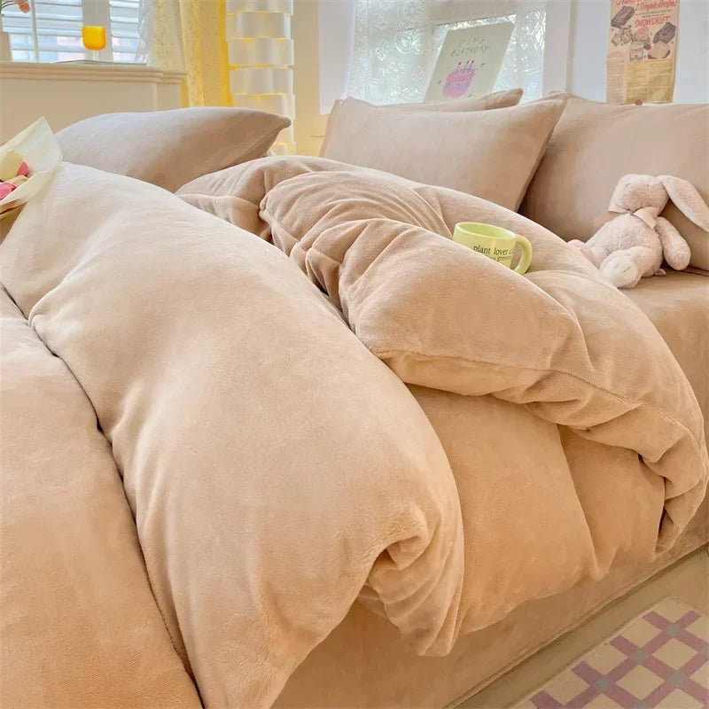 Afralia™ Winter Warmth Dual-Use Cashmere Blanket & Fleece Quilt Cover