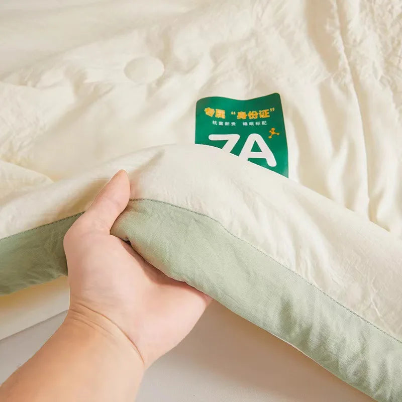 Afralia™ Summer Quilt Queen King Size Duvet, Antimicrobial Soya Fibre Filling, Breathable Comforter