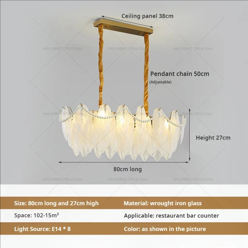 Afralia™ Cream Wind Feather Pearl Crystal Chandelier for Luxury Living Room and Bedroom