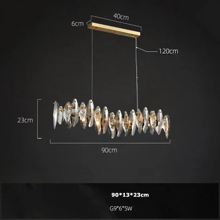 Afralia™ LED Hanging Chandelier: Nordic New Trend Gold Silver Fixture for Living Room