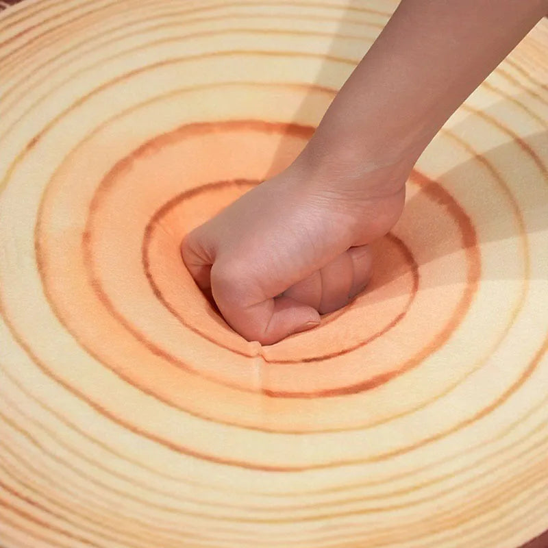 Afralia™ Cartoon Tree Stump Cushion for Bedroom, Sofa & Balcony Decoration