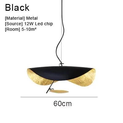 Afralia™ Lederam Manta Pendant - Industrial Retro Style White/Black Ceiling Lamp