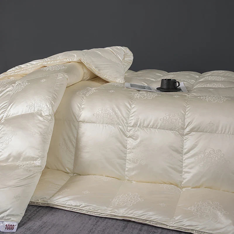 Afralia™ Luxury Goose Down Duvet Winter Comforter - Queen King Size Cozy Quilt Core