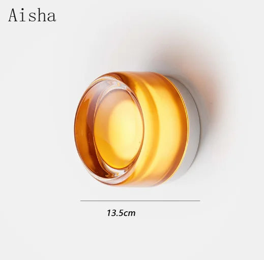 Afralia™ Glass LED Wall Sconce for Bedroom, Bathroom, and Mirror - Nordic Danish Home Interior Lighting