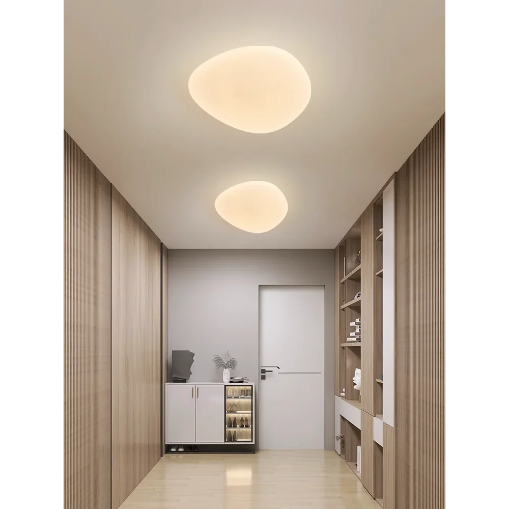 Afralia™ Nordic White Acrylic Pebble Ceiling Light for Modern Minimalist Spaces