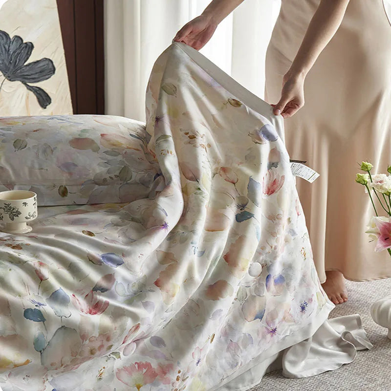 Afralia™ Nordic Satin Summer Comforter - Cooling, Silky, Breathable Quilt for Hot Flashes