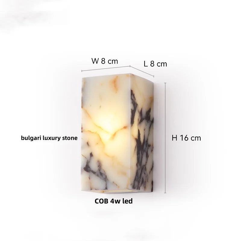 Afralia™ Terrazzo Stone LED Wall Lights | Waterproof Outdoor Bedside Lamp