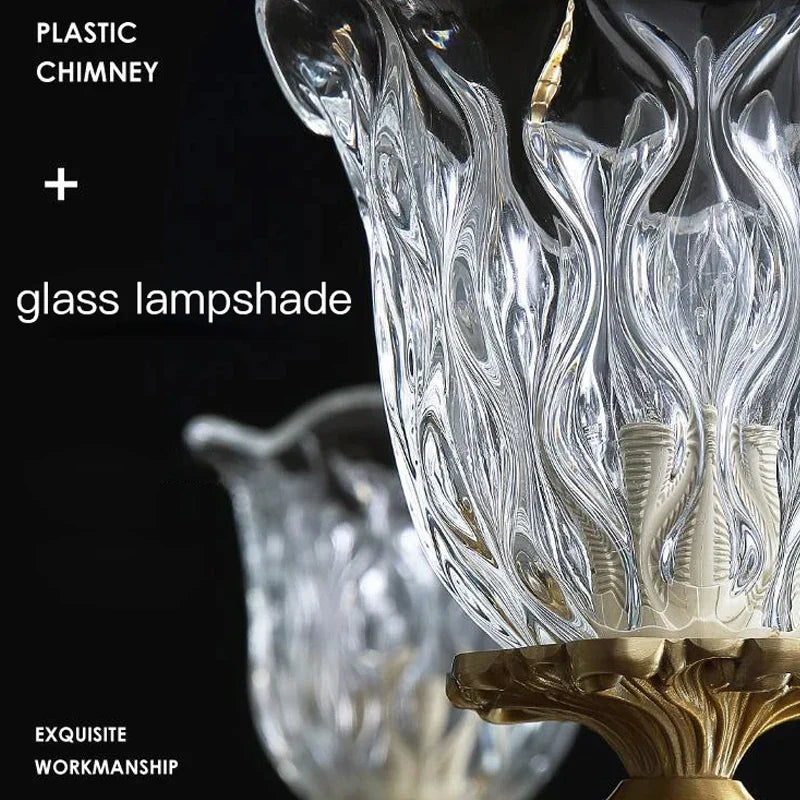 Afralia™ Modern Luxury Copper Marble Glass Chandelier for Home Decor