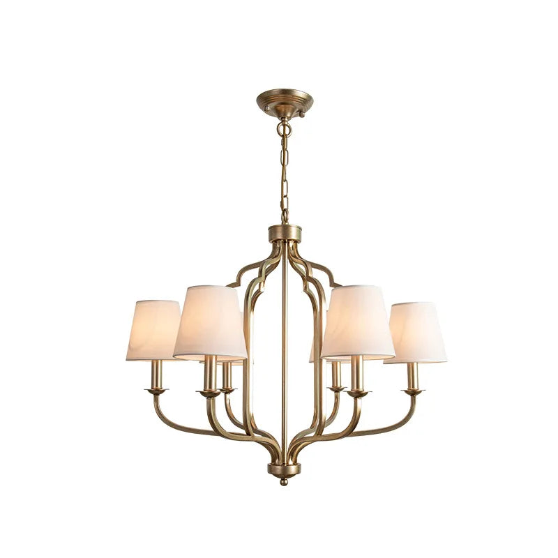 Afralia™ Retro Iron Chandelier for High-end Living, Dining, and Bedroom Lighting