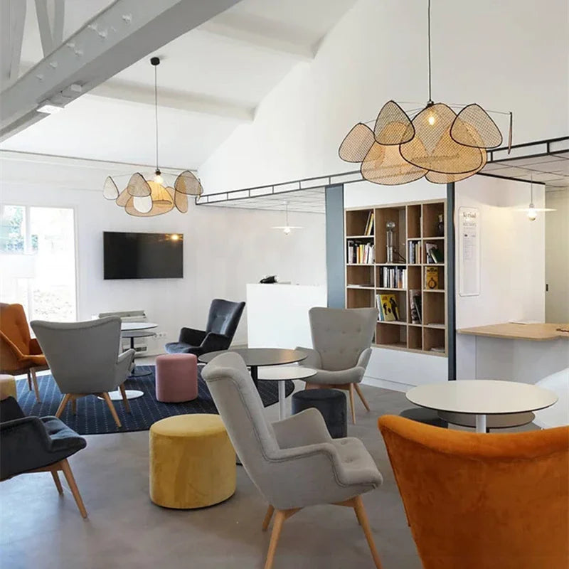 Afralia™ Rattan Wicker Chandelier Pendant Light | Bamboo Lamp | Home Decor