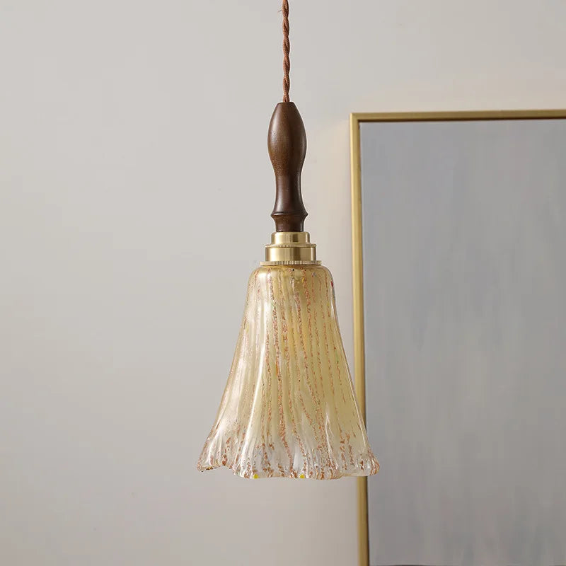 Afralia™ Glass Copper LED Pendant Lights - Modern Home Decor Hanging Lamp