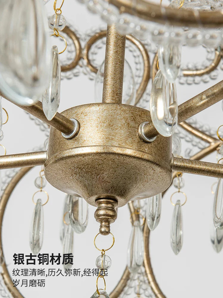 Afralia™ Crystal Heart Ceiling Light - Romantic Princess Bedroom Chandelier