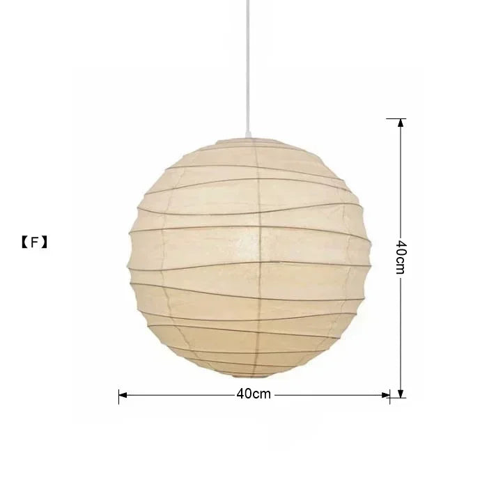 Afralia™ Japanese Wabi Sabi Pendant Light LED E27 Noguchi Akari Rice Paper Ceiling Hanging