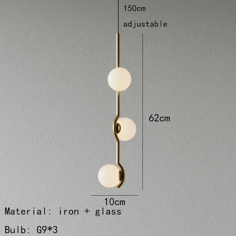 Afralia™ Modern Glass Pendant Light with G9 Bulb