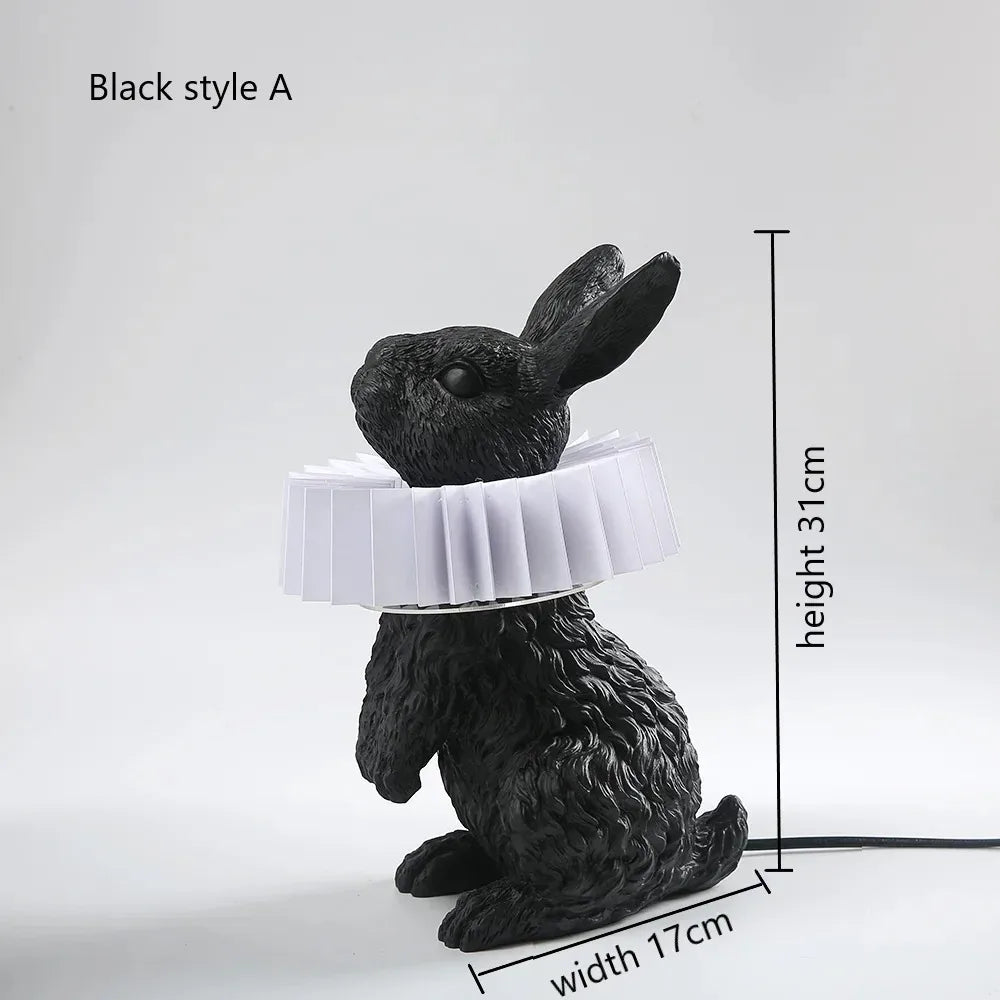 Afralia™ Rabbit Resin Table Lamp for Kids Room Decor