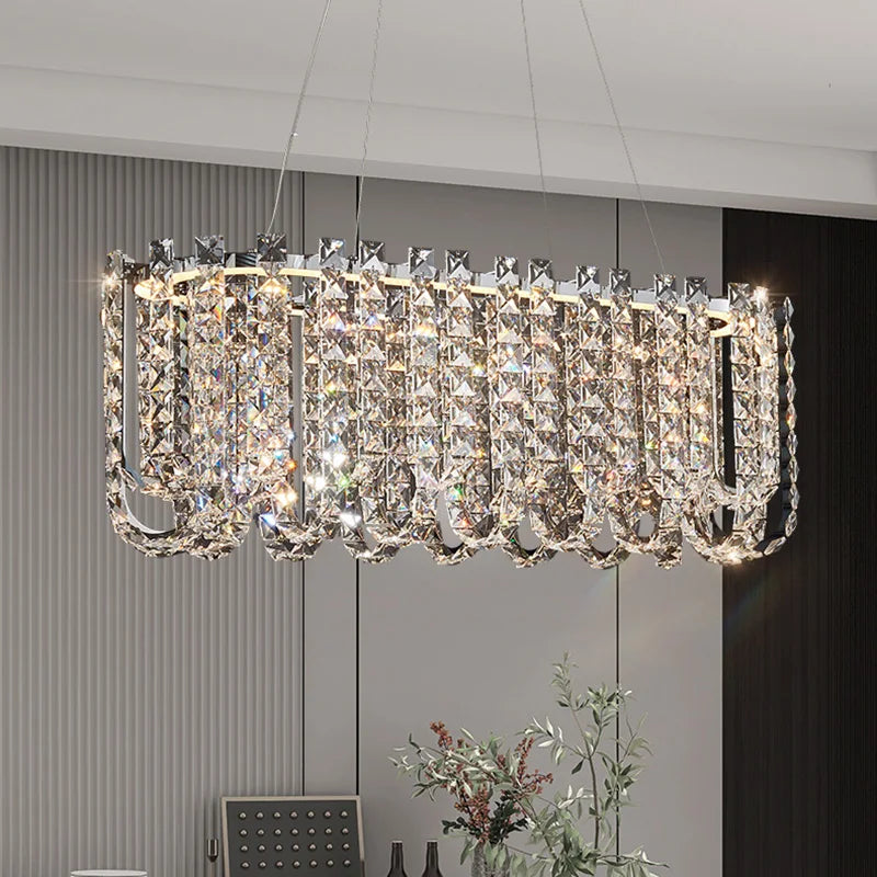 Afralia™ Crystal Pendant Ceiling Lamp LED Luxury Hanging Light
