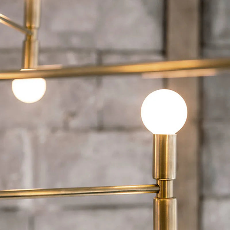 Afralia™ Nordic Iron Herringbone Pendant Light with Glass Ball Bubble for Modern Living Spaces