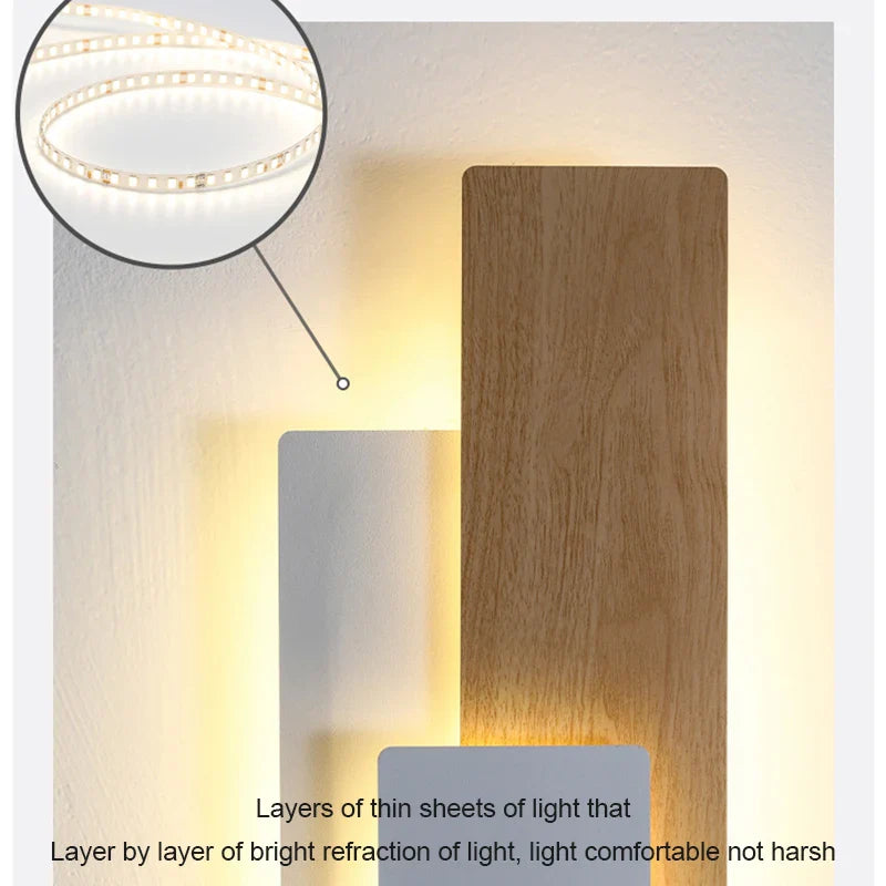 Afralia™ Nordic LED Wall Lamp for Bedroom Living Room Study Stairs Corridor