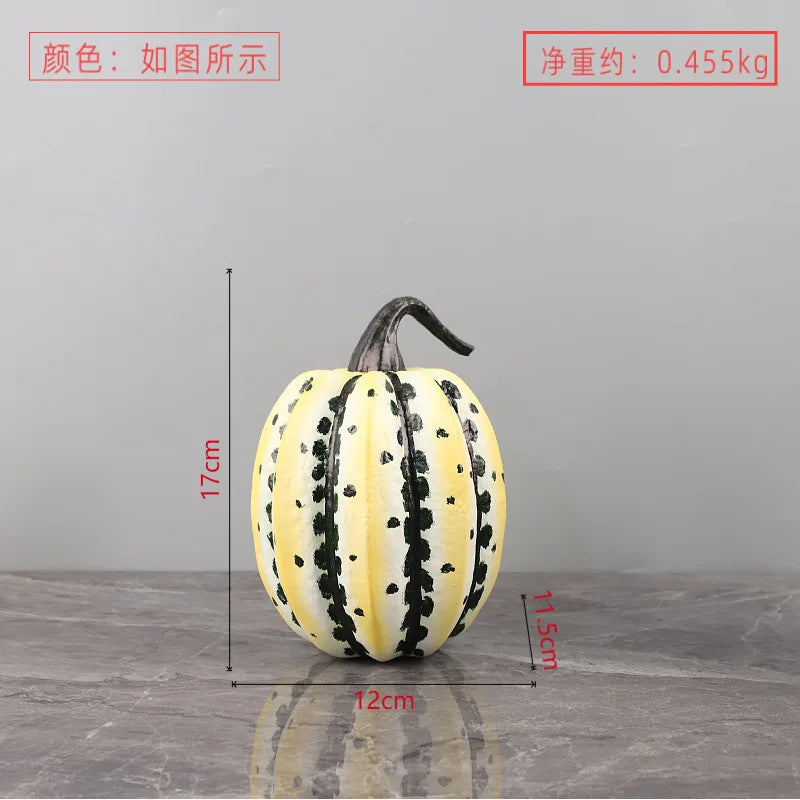 Afralia™ Spotted Little Pumpkin Figurine - Halloween Home Decoration