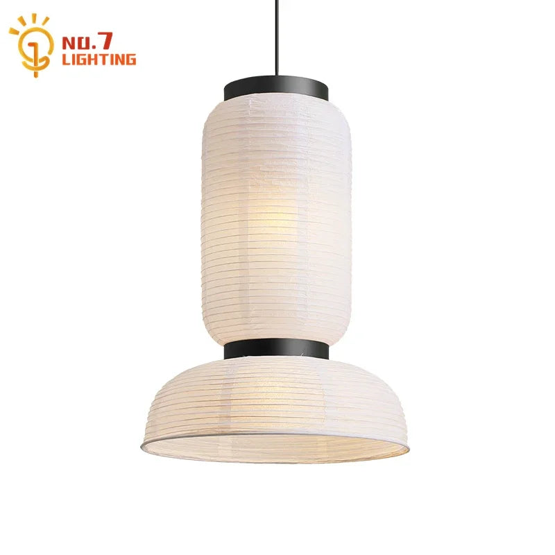 Afralia™ Modern Rice Paper Pendant Lights for Kitchen Island, Living Room, and Restaurant
