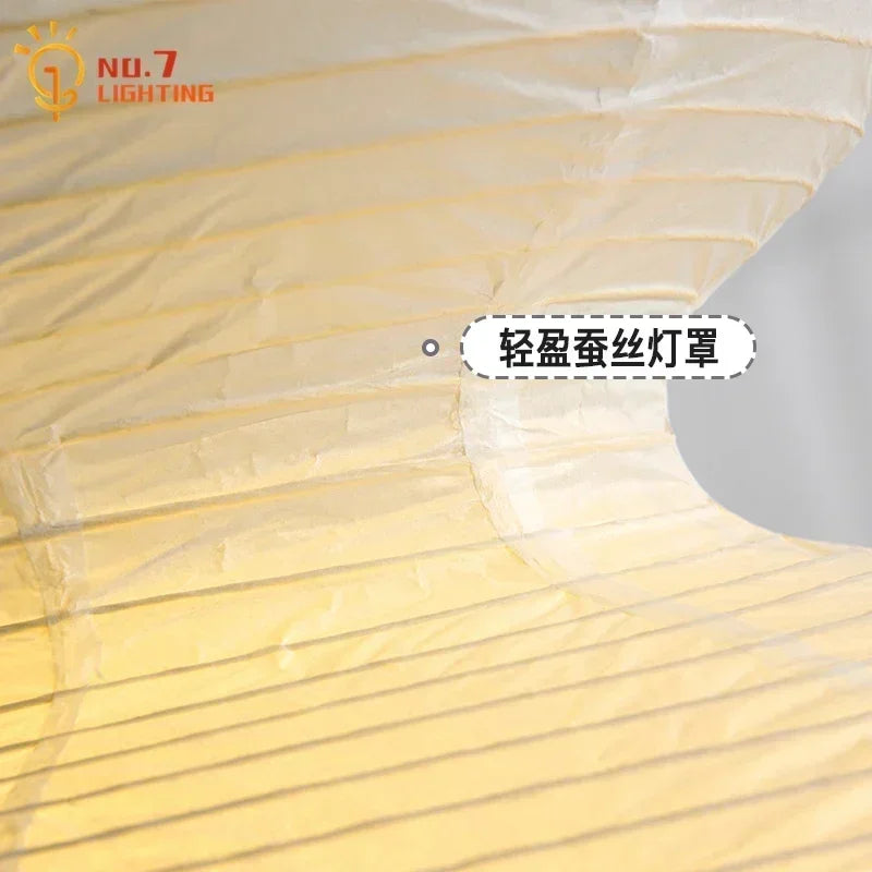 Afralia™ Rice Paper Pendant Lights for Living Room Decor - LED E27 Ceiling Lamps