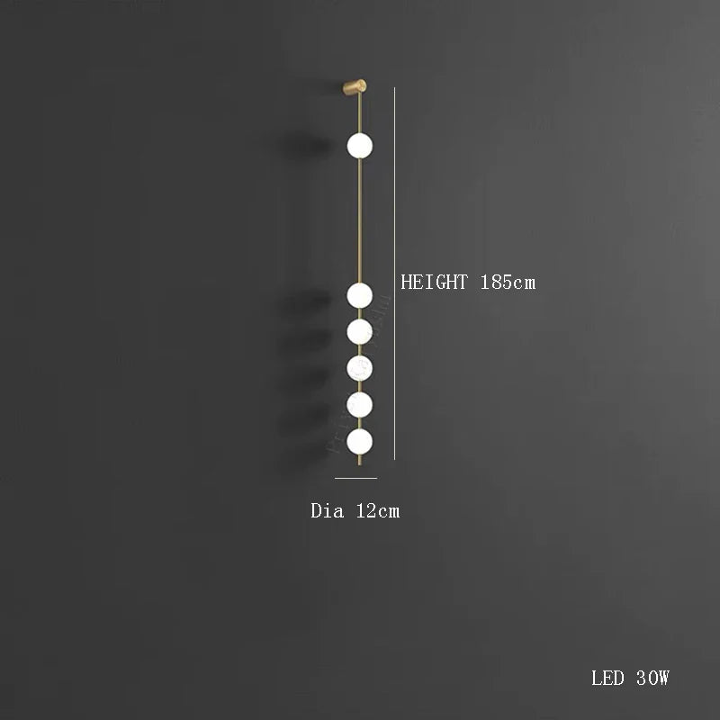 Afralia™ Modern Magic Bean Brass White Ball LED Ceiling Chandelier