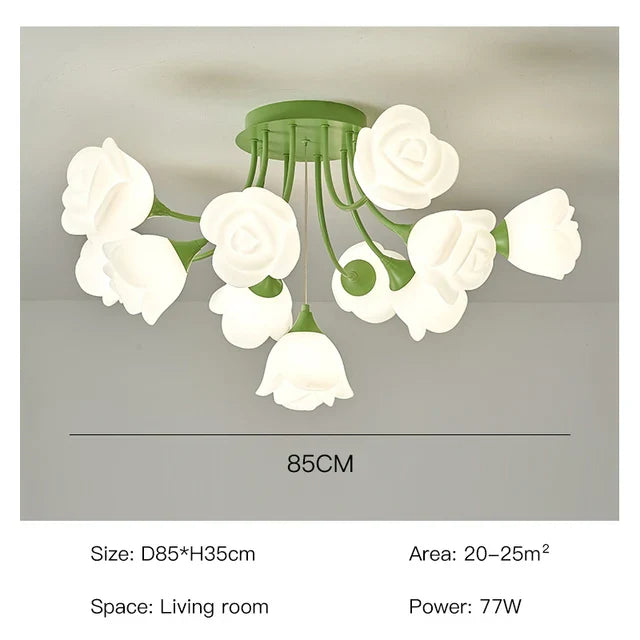 Afralia™ White Flower Ceiling Light: Modern, Chic, Ideal for Living Room, Bedroom, Dining Room