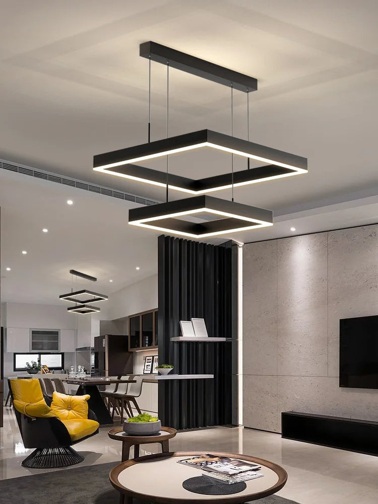 Afralia™ Modern LED Chandelier for Home Interior Decor Bedroom Living Room Lighting