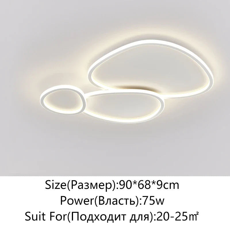 Afralia™ Cobblestone LED Ceiling Lights Living Room Chandelier for Modern Home Decor