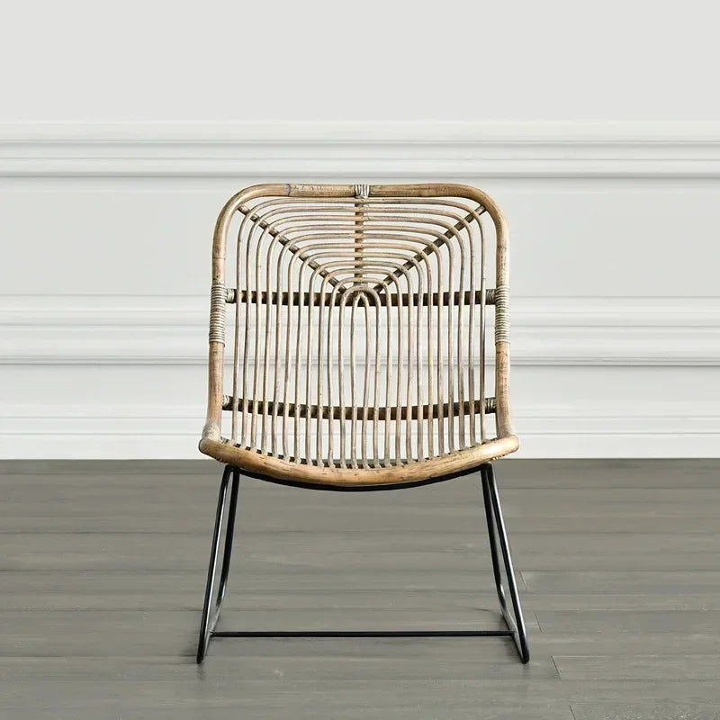 Afralia™ Nordic French Rattan Leisure Chair for Living Room & Balcony
