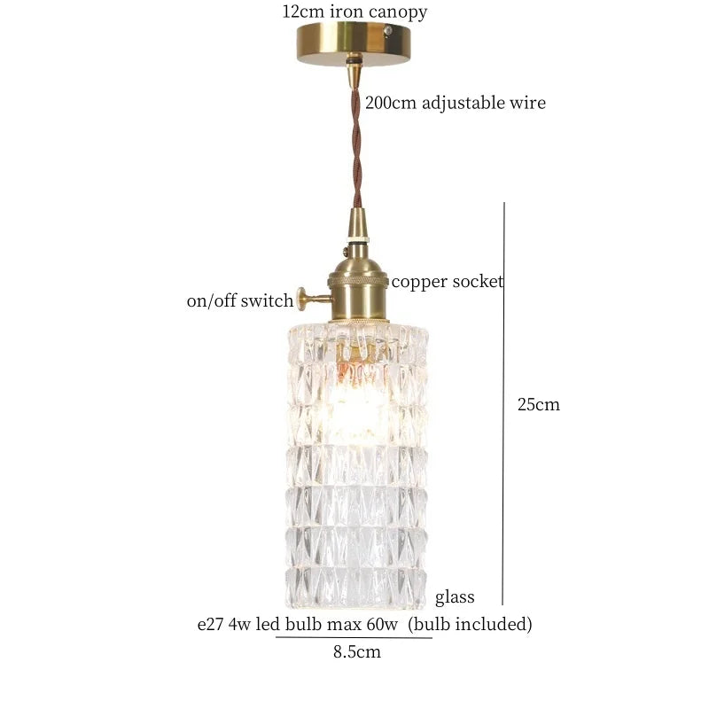 Afralia™ Nordic Clear GlassLED Hanging Lamp for Modern Pendant Lights Decoration