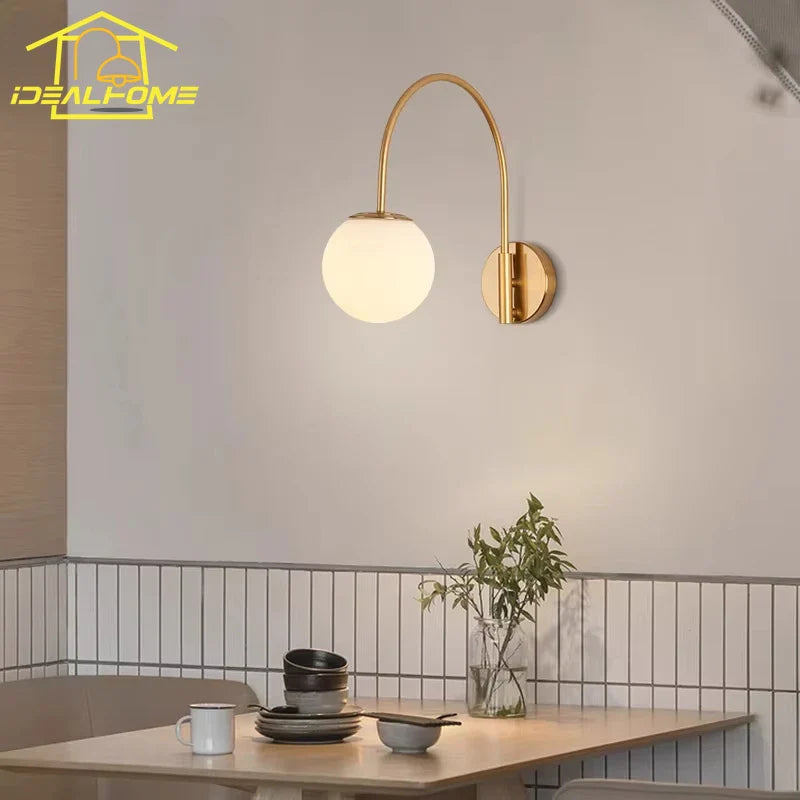 Afralia™ Luxury Gold/Black Swing Arm Wall Lamp LED E27 - Industrial Style