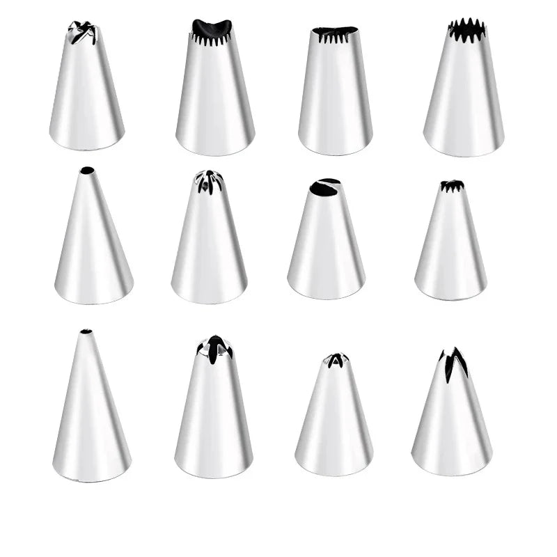 Afralia™ 29-Piece Cream Puff Nozzles Set Cake Decorating Tools