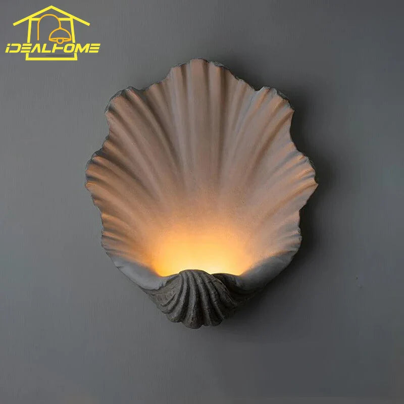 Afralia™ Vintage Shell LED Wall Lamp for Stylish Atmosphere in Living Room