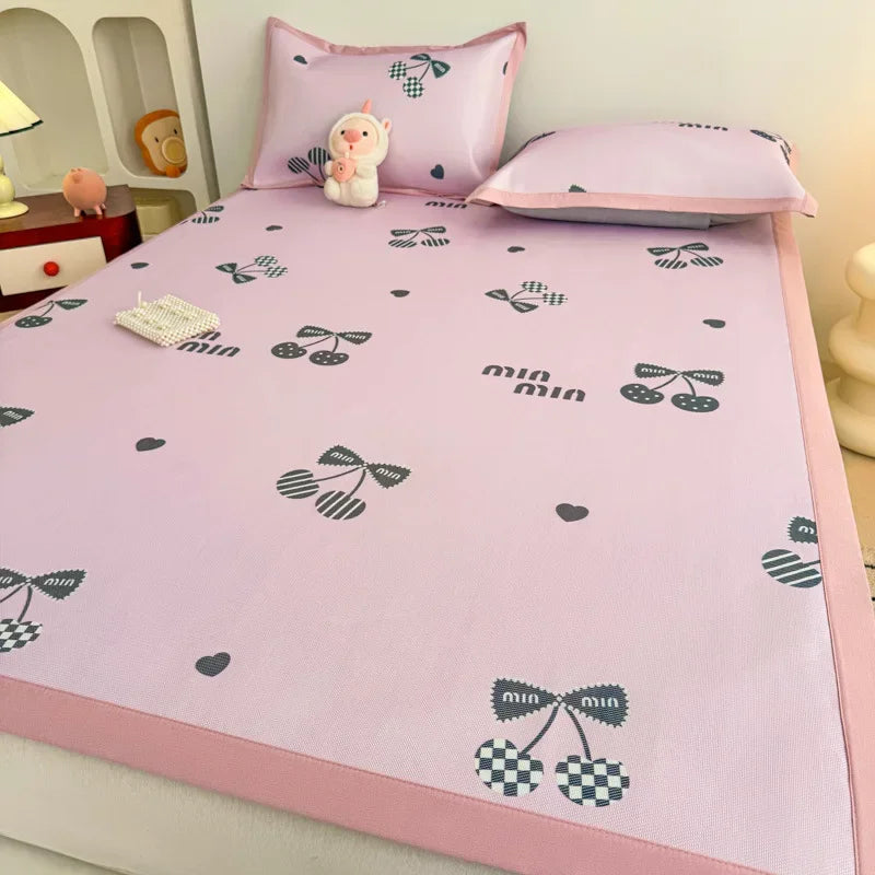 Afralia™ Antibacterial Pattern Mat Set | Skin-Friendly & Soft Mattress | Summer Air Conditioning