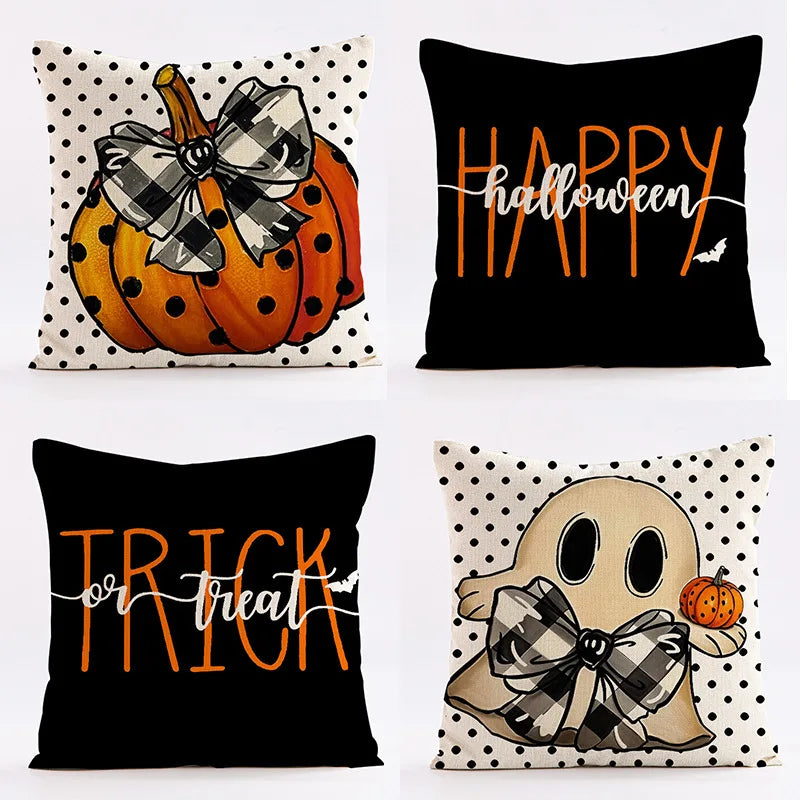 Halloween Pumpkin Witch Pillow Case Set for Home Sofa Decoration by Afralia™