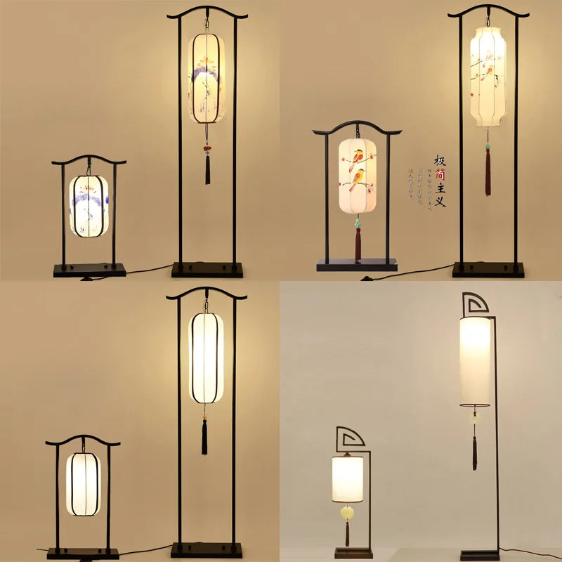 Afralia™ Vintage Chinese Palace Floor Lamp: Elegant Living Room & Bedroom Lighting