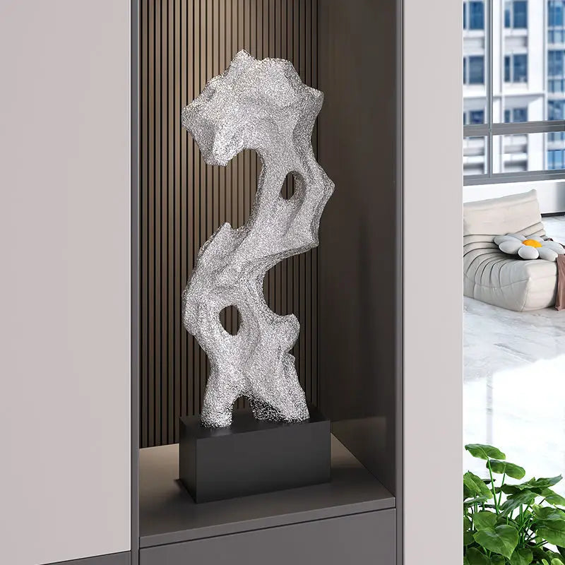 Afralia™ Taihu Stone Ornament Sculpture for Simple Living Room Décor & Housewarming Gift