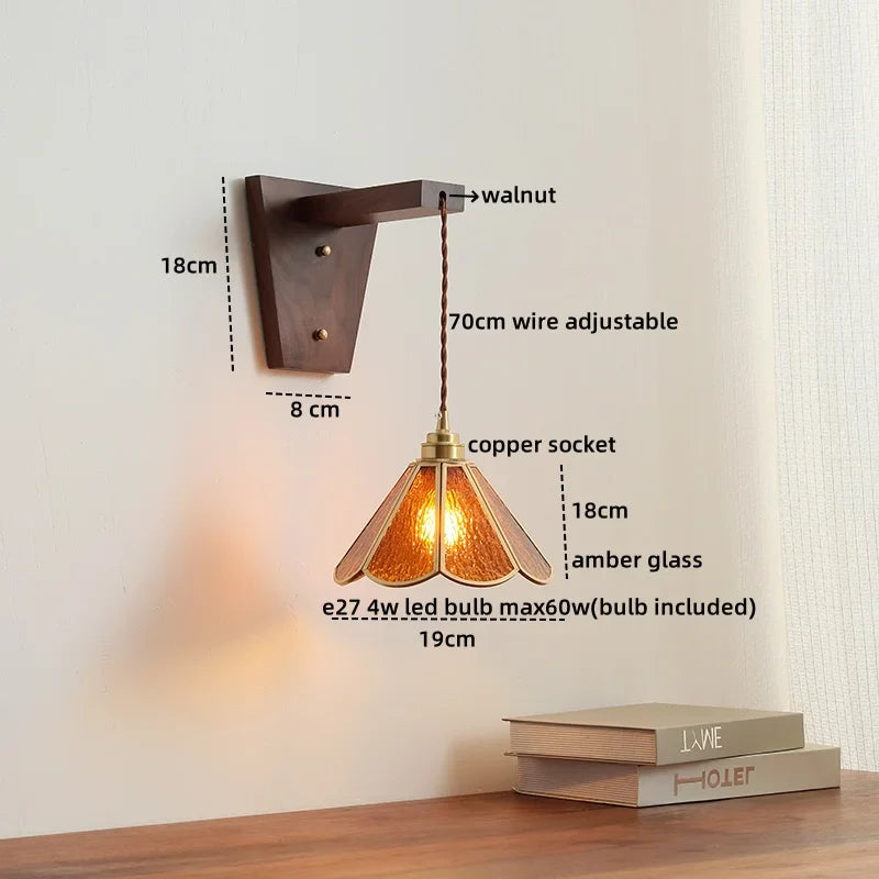Afralia™ LED Glass Sconce Wall Lamp Nordic Stair Light Fixtures
